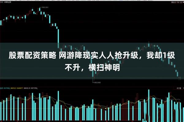 股票配资策略 网游降现实人人抢升级，我却1级不升，横扫神明