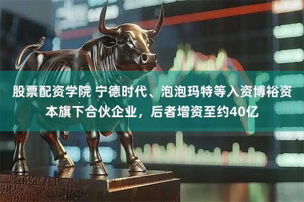 股票配资学院 宁德时代、泡泡玛特等入资博裕资本旗下合伙企业，后者增资至约40亿